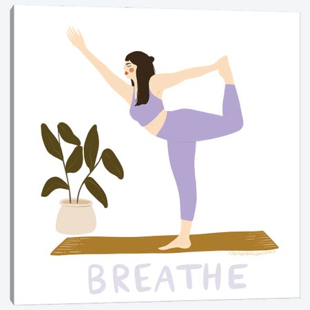 Breathe Canvas Print #HYW20} by Harmony Willow Canvas Art