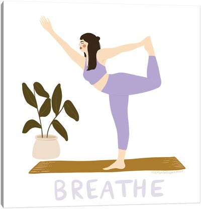 Breathe Canvas Art Print - Self-Care Art