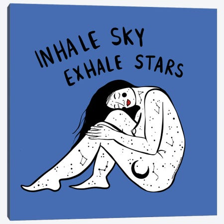 Exhale Stars Canvas Print #HYW23} by Harmony Willow Canvas Wall Art