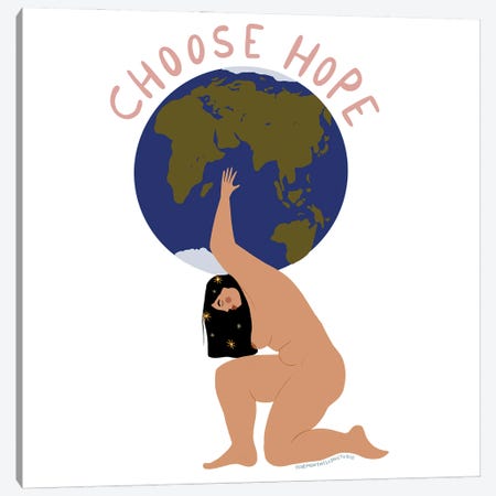 Choose Hope Canvas Print #HYW25} by Harmony Willow Art Print