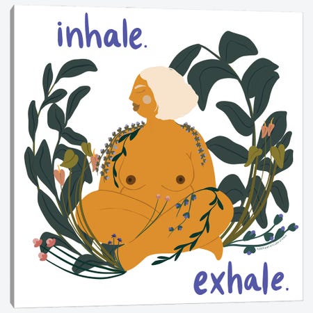 Inhale / Exhale Canvas Print #HYW26} by Harmony Willow Canvas Print