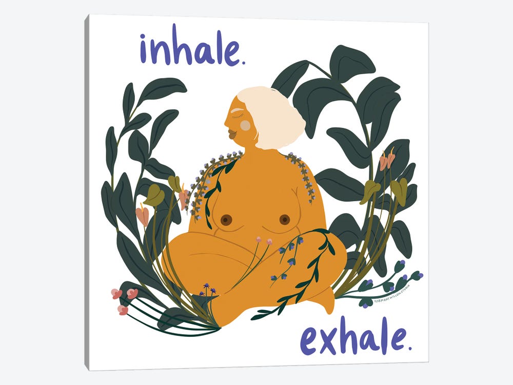 Inhale / Exhale by Harmony Willow 1-piece Canvas Art Print