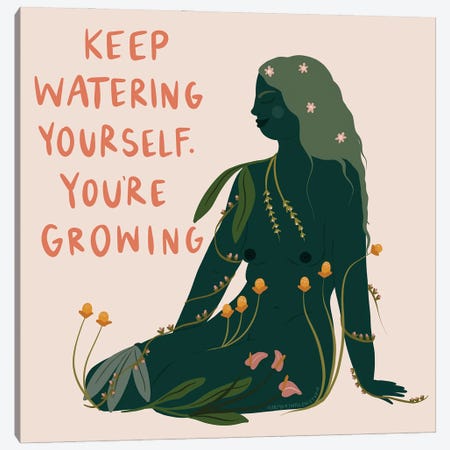 Keep Growing Canvas Print #HYW43} by Harmony Willow Canvas Artwork