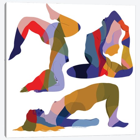 Rainbow Trio Canvas Print #HYW44} by Harmony Willow Art Print