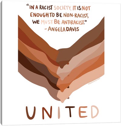 United Canvas Art Print - Angela Davis
