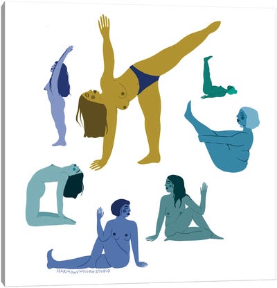 Cool Yogi's Canvas Art Print - Fitness Art
