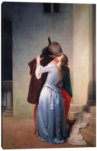 The Kiss, 1867 Canvas Art Print