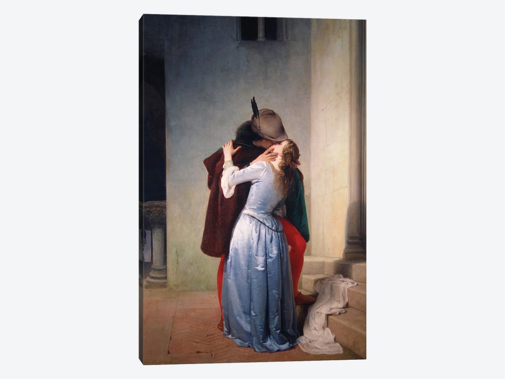The Kiss, 1867 by Francesco Hayez 1-piece Art Print