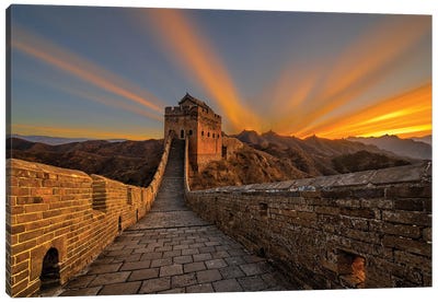 Great Wall Sunrise Canvas Art Print - China Art