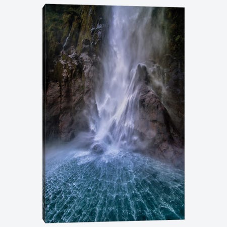 Stirling Falls Along Milford Sound Canvas Print #HZH24} by Hua Zhu Canvas Artwork