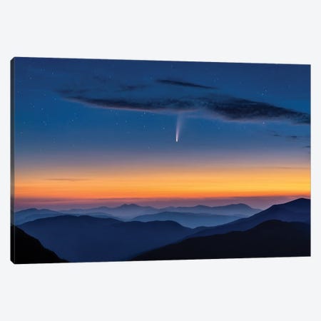 Comet Neowise Canvas Print #HZH36} by Hua Zhu Canvas Print