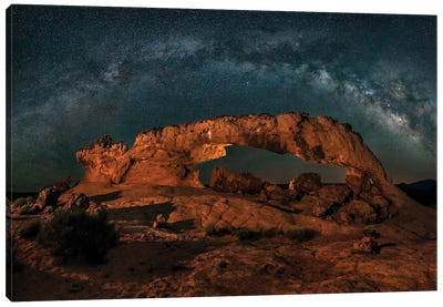 Milky Way Over The Sunset Arch Canvas Art Print