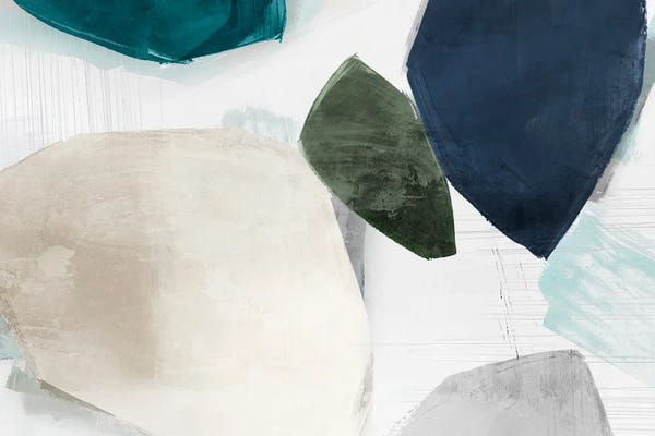 Minimaluxe: Shapes of Blue Blobs I by Hazel J