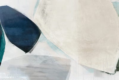 Shapes of Blue Blobs II by Hazel J framed canvas print