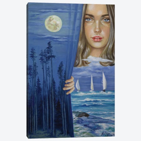 Full Moon Canvas Print #HZY10} by Helena Zyryanova Canvas Print