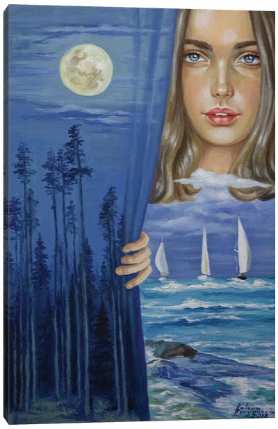 Full Moon Canvas Art Print - Helena Zyryanova