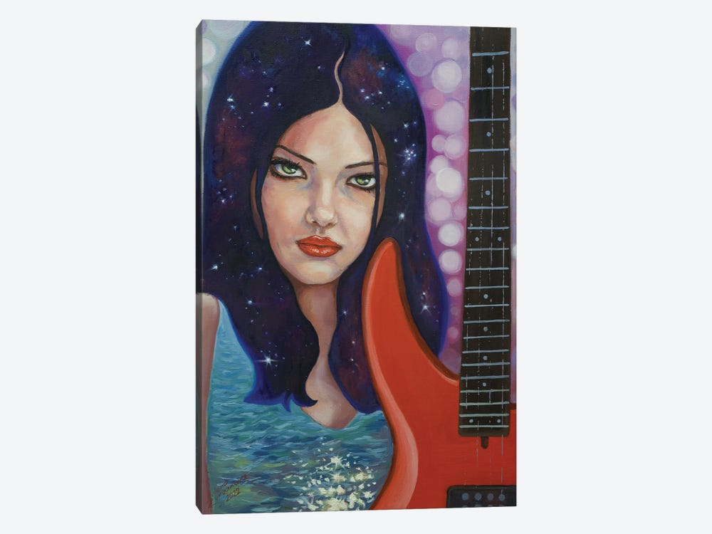 Girl With A Red Guitar by Helena Zyryanova 1-piece Canvas Wall Art