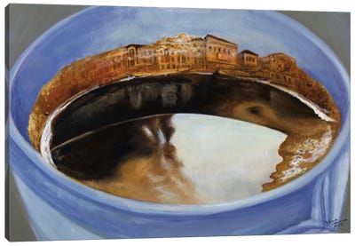 I Miss Aveiro, Portugal Canvas Art Print - Coffee Shop & Cafe