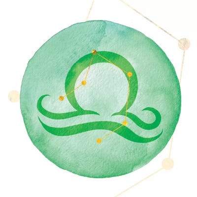 Illumination of Libra with Constellation by 5by5collective canvas print