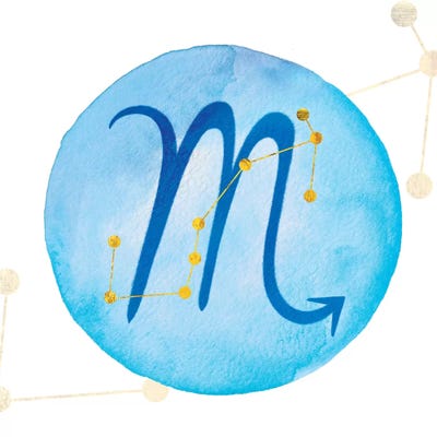 Illumination of Scorpio with Constellation by 5by5collective metal wall art