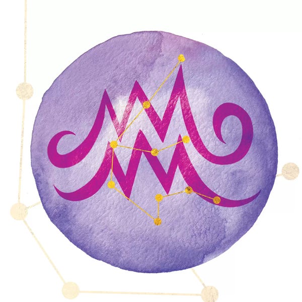 Illumination Of Astrological Art: Illumination of Aquarius with Constellation by 5by5collective