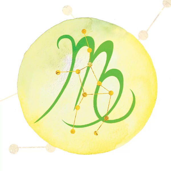 Illumination Of Astrological Art: Illumination of Virgo with Constellation by 5by5collective