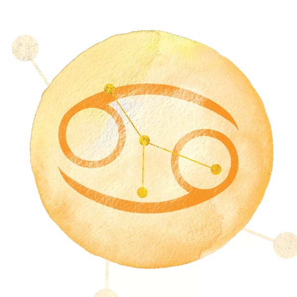 Illumination Of Astrological Art: Illumination of Cancer with Constellation by 5by5collective