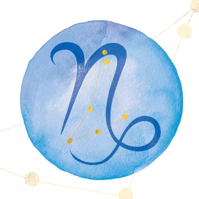 Illumination of Capricorn with Constellation by 5by5collective metal wall art