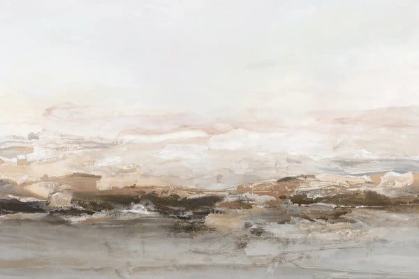 Effortless Earth Tone Abstracts: Misty Horizon Over Earth Tones by Ian C
