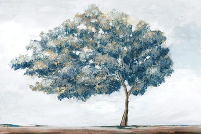 Blue Golden Tree by Ian C canvas print