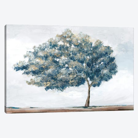 Blue Golden Tree Canvas Print #IAC7} by Ian C Canvas Artwork