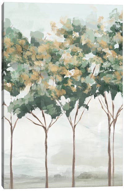 Green and Gold Trees II Canvas Art Print