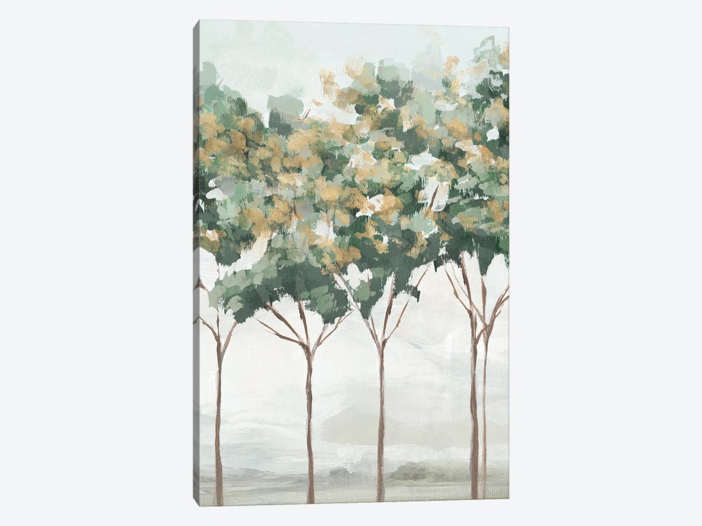 Green and Gold Trees II by Ian C 1-piece Canvas Artwork