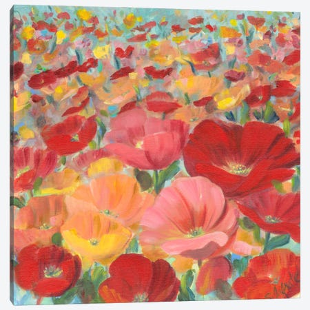 Wild Flower Field I Canvas Print #IAF22} by Sandra Iafrate Canvas Print