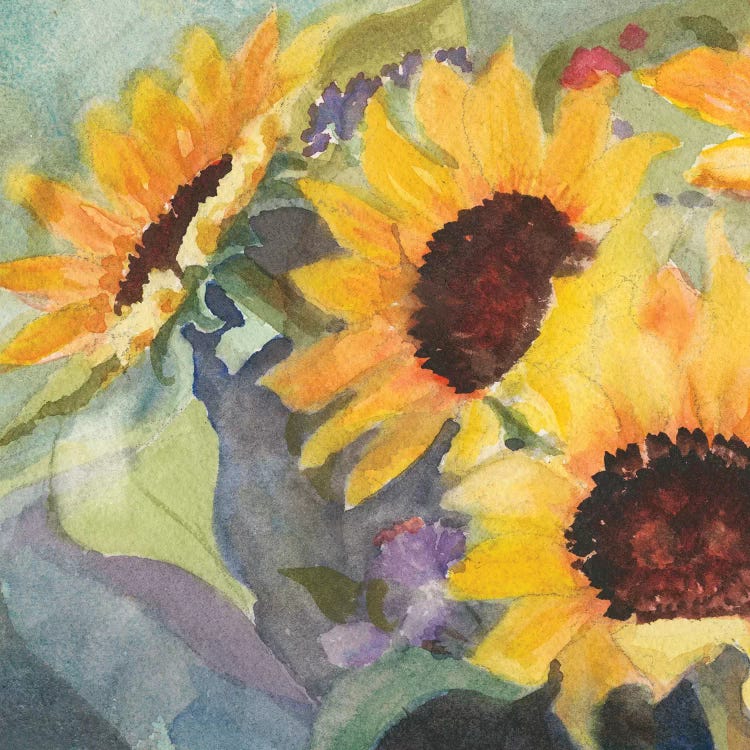 Sunflowers In Watercolor I by Sandra Iafrate wall art