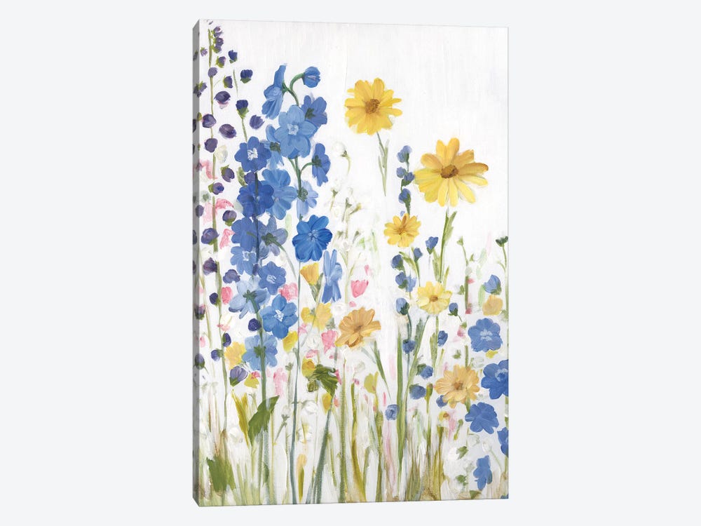 Periwinkle Wildflowers I by Sandra Iafrate 1-piece Canvas Art Print