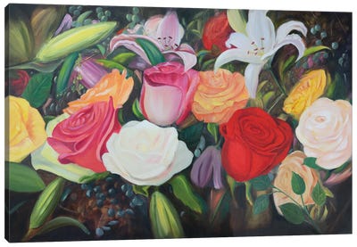 Floral Abundance I Canvas Art Print - Sandra Iafrate