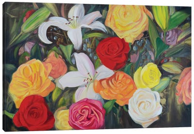 Floral Abundance II Canvas Art Print - Sandra Iafrate