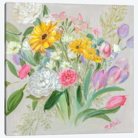 Floral Burst I Canvas Print #IAF41} by Sandra Iafrate Canvas Print