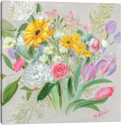 Floral Burst I Canvas Art Print - Tulip Art