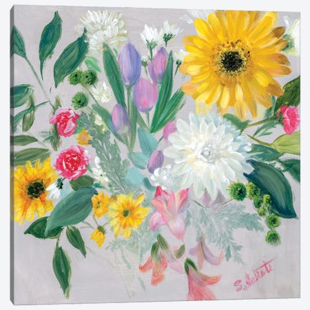 Floral Burst II Canvas Print #IAF42} by Sandra Iafrate Art Print