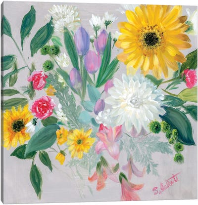 Floral Burst II Canvas Art Print - Sandra Iafrate