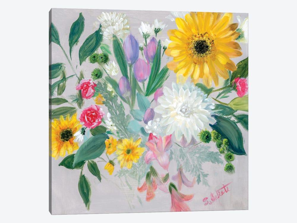 Floral Burst II by Sandra Iafrate 1-piece Canvas Art Print