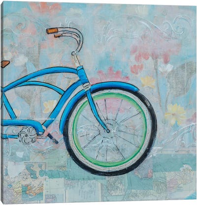 Bicycle Collage II Canvas Art Print - Sandra Iafrate