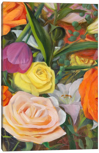 Deconstructed Flower Composition II Canvas Art Print - Sandra Iafrate