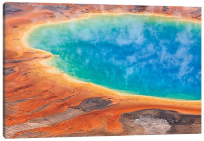 Grand Prismatic Spring, Midway Geyser Basin, Yellowstone National Park, Wyoming II Canvas Art Print - Yellowstone National Park Art