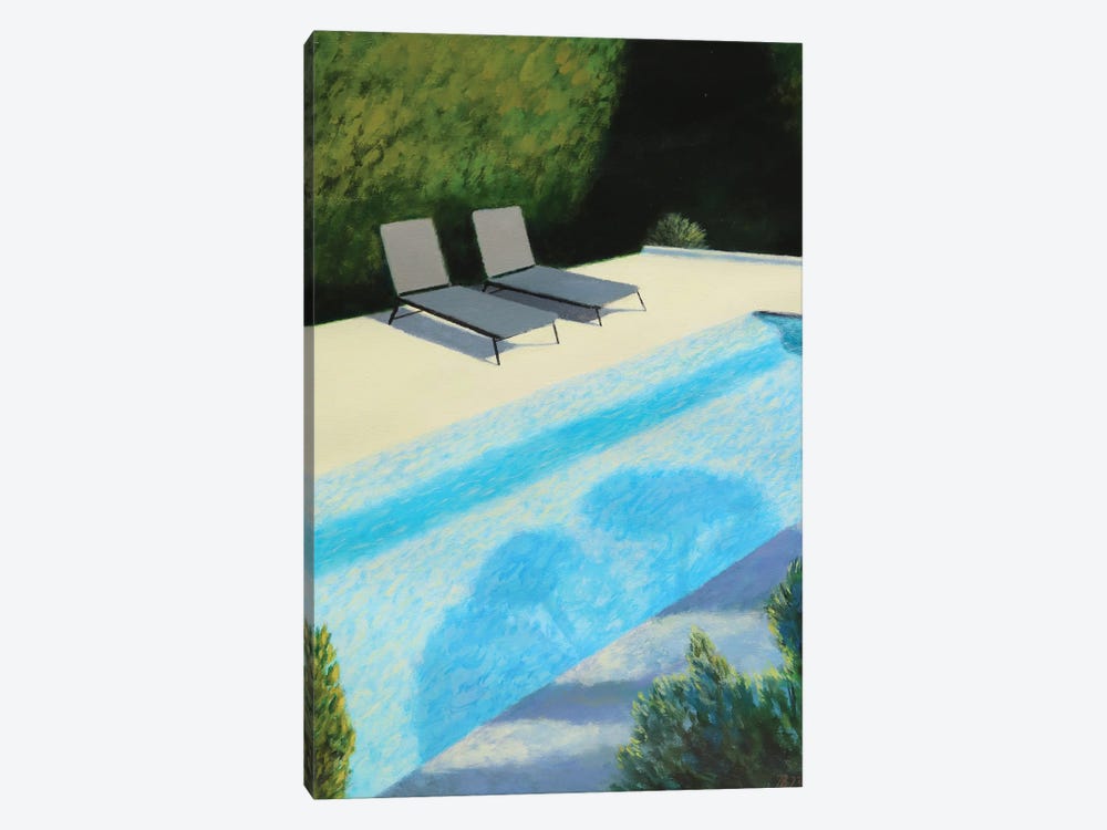 By The Swimming Pool by Ieva Baklane 1-piece Canvas Art
