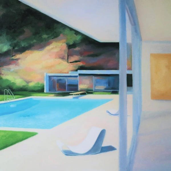 Ieva Baklane: Afternoon By The Swimming Pool by Ieva Baklane