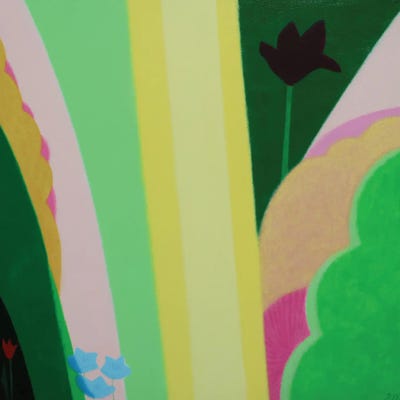 In The Garden by Ieva Baklane framed canvas print