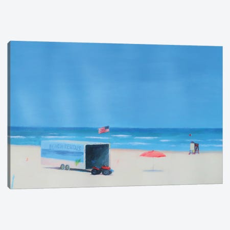 Beach Rentals Canvas Print #IBA108} by Ieva Baklane Canvas Print